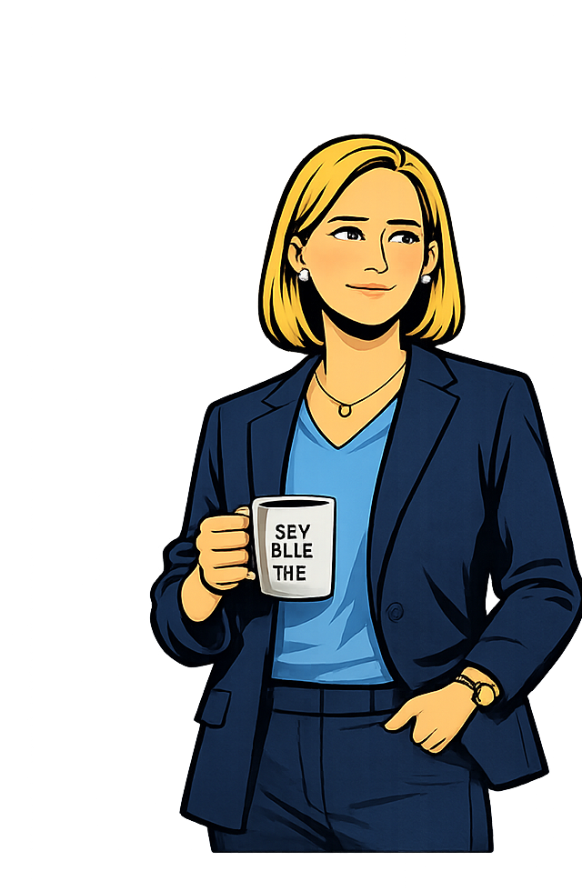 Sarah, co-host of Sky Blue Time Machine